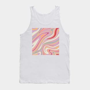 Groovy Swirling Liquid Pattern - Lilac Sherbet Tank Top